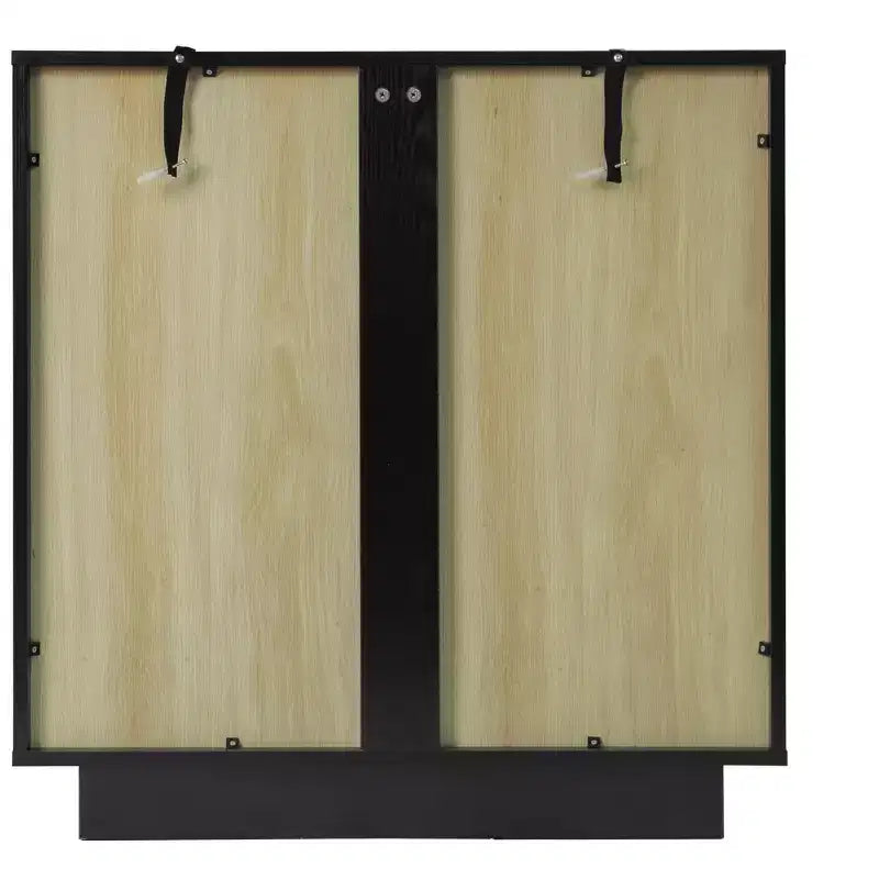 Glass Door Storage Cabinet, Contemporary Free Standing Organizer with Adjustable Shelf for Living Room, Dining or Study Room