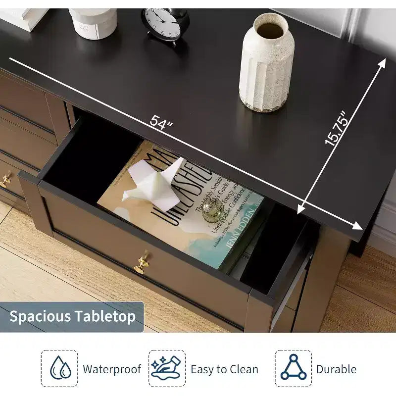 Dresser for Bedroom, 6 Chest of Drawer Dresser Organizer, Modern Wood Storage Cabinet for Living Room, Closet Storage, Entryway, Hallway