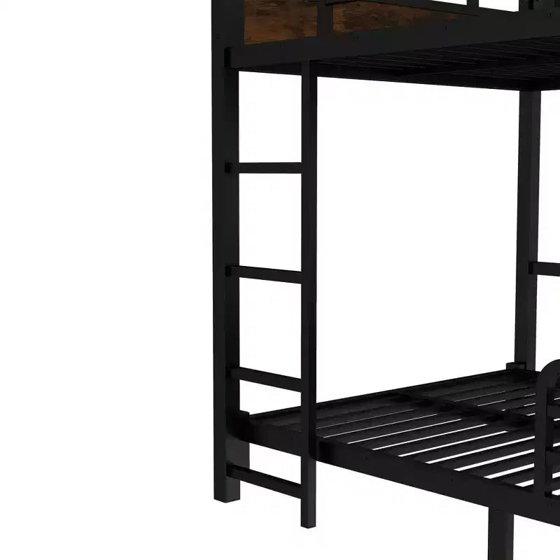 Bellemave Bunk Bed/Loft Bed and Platform Beds with Raised Security Fence,Metal Bunk Bed Frame