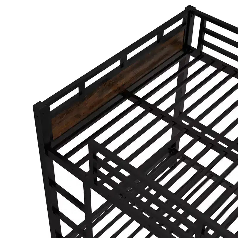 Bellemave Bunk Bed/Loft Bed and Platform Beds with Raised Security Fence,Metal Bunk Bed Frame