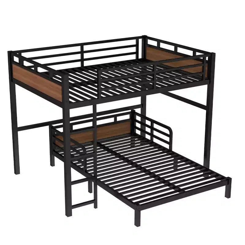 Bellemave Bunk Bed/Loft Bed and Platform Beds with Raised Security Fence,Metal Bunk Bed Frame