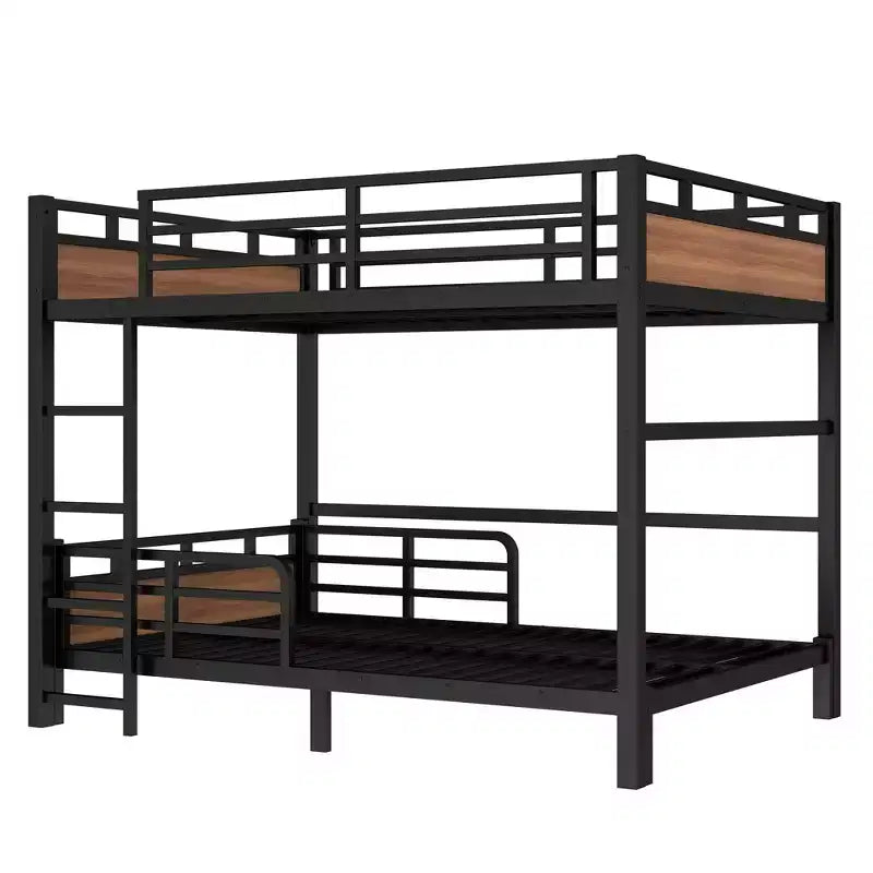 Bellemave Bunk Bed/Loft Bed and Platform Beds with Raised Security Fence,Metal Bunk Bed Frame