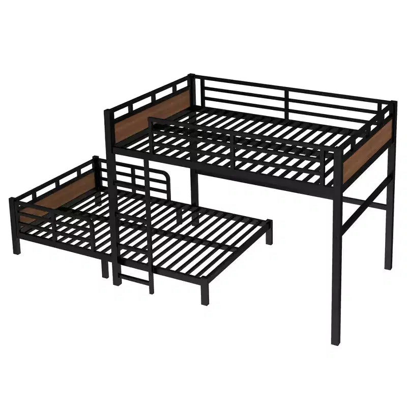 Bellemave Bunk Bed/Loft Bed and Platform Beds with Raised Security Fence,Metal Bunk Bed Frame
