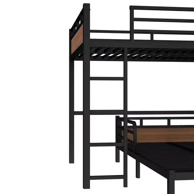 Bellemave Bunk Bed/Loft Bed and Platform Beds with Raised Security Fence,Metal Bunk Bed Frame