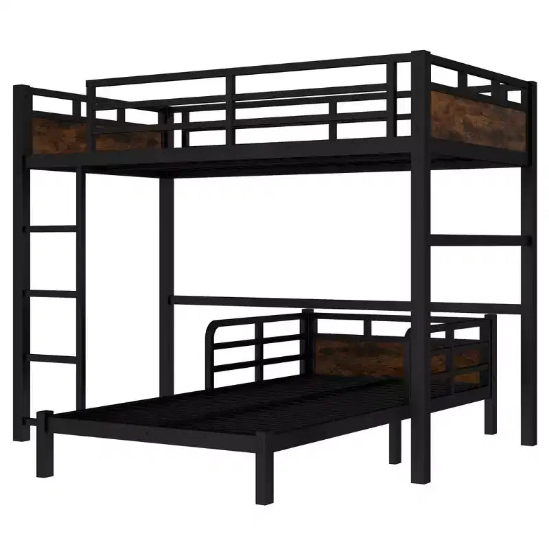 Bellemave Bunk Bed/Loft Bed and Platform Beds with Raised Security Fence,Metal Bunk Bed Frame
