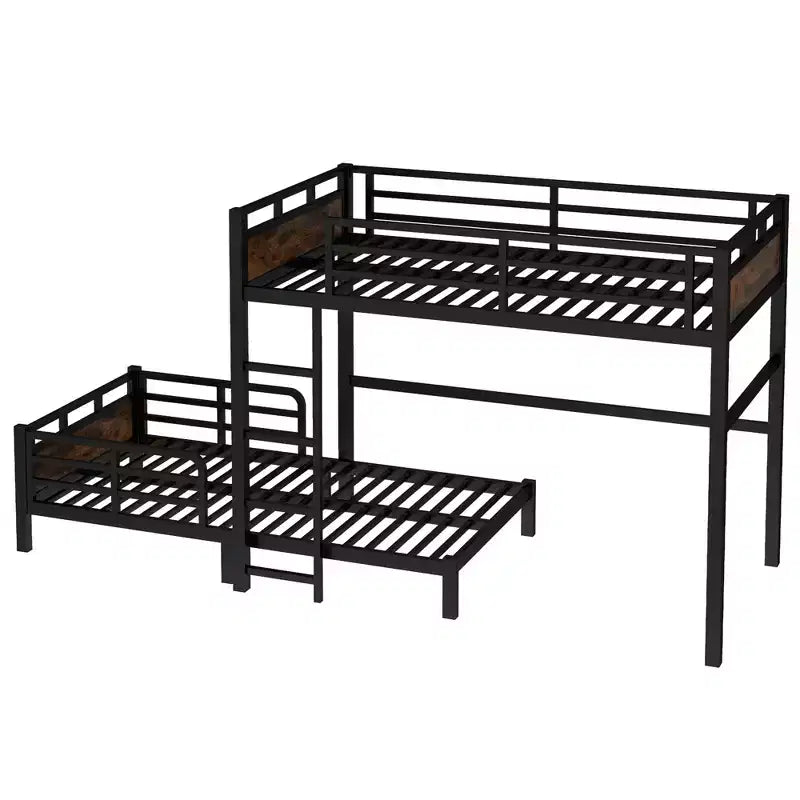 Bellemave Bunk Bed/Loft Bed and Platform Beds with Raised Security Fence,Metal Bunk Bed Frame