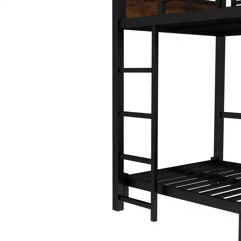 Bellemave Bunk Bed/Loft Bed and Platform Beds with Raised Security Fence,Metal Bunk Bed Frame