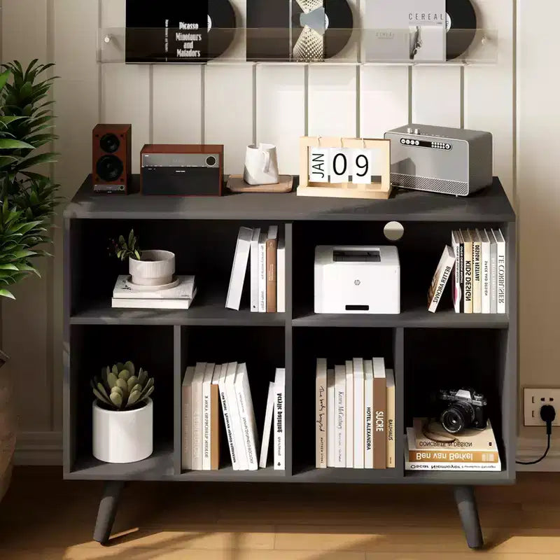 Record Player Stand with Vinyl Record Storage - Turntable Stand with Record Storage - Wood Record Holder Player Cabinet
