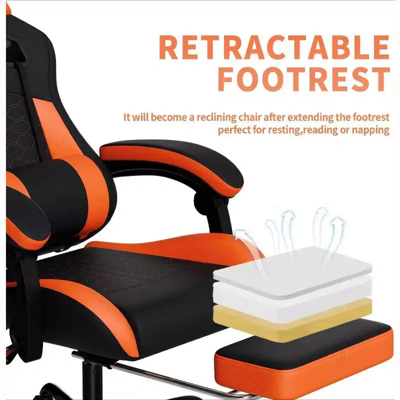 BALHAM TRADE-Premium Gaming Chair with Massage Ergonomic Design High Back PC Chair Adjustable Footrest