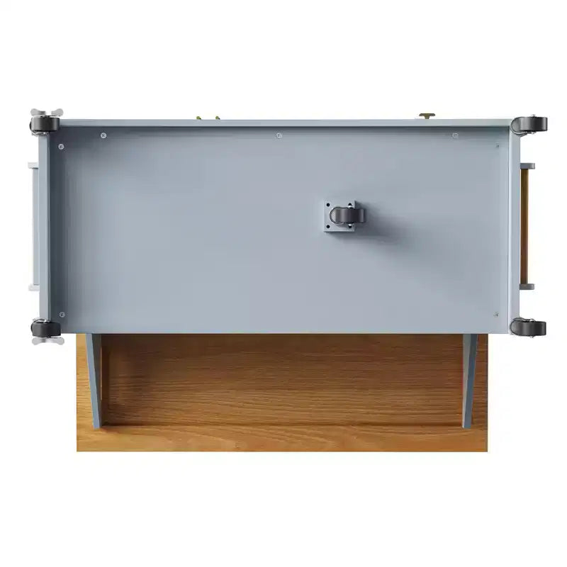sumyeg 52 Rolling Kitchen Island with Drop Leaf, Spice Rack, Towel Rack, 2 Doors, 5 Drawers, Adjustable Shelf (No Stools)