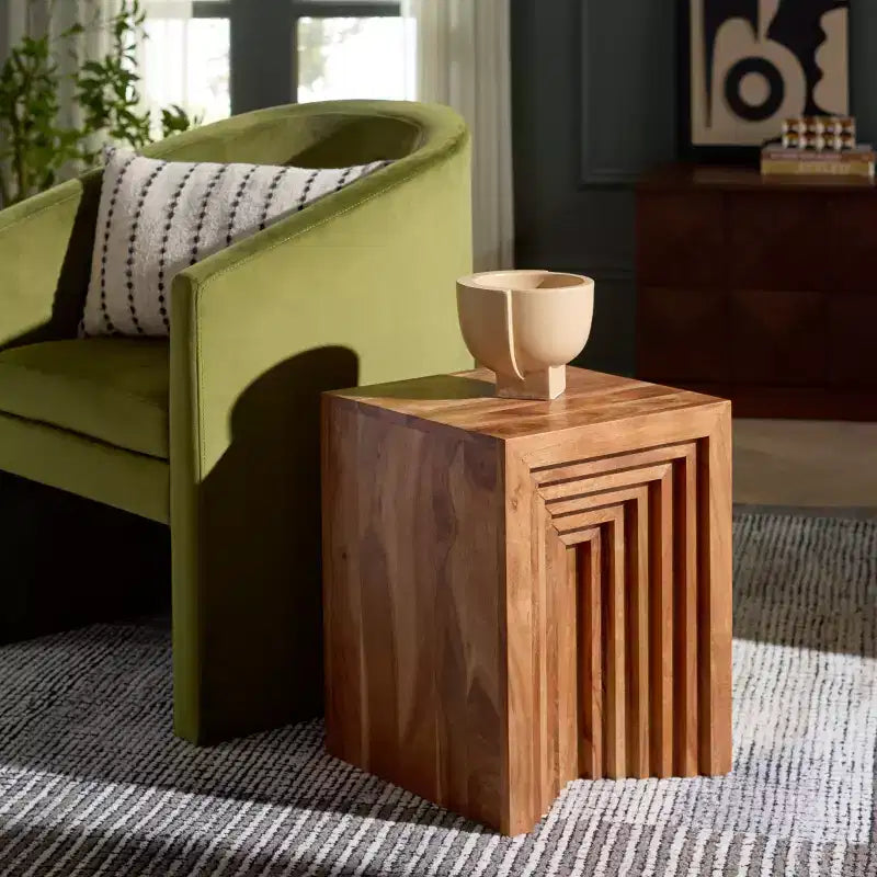 Amabu Accent Table - ACC3223 - Walnut - Safavieh