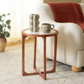 Minori Marble Side Table - ACC5515 - Walnut/White - Safavieh