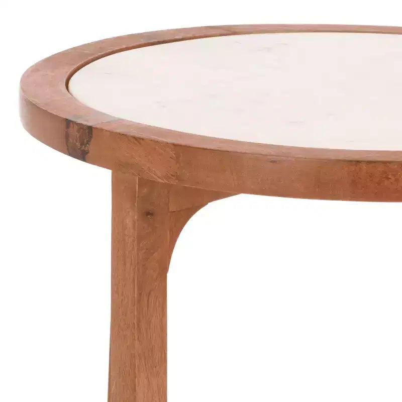 Minori Marble Side Table - ACC5515 - Walnut/White - Safavieh