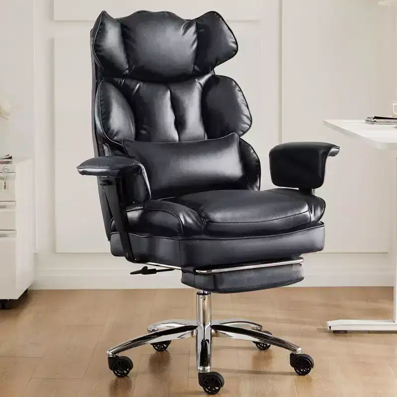 TUYOHW High-Back Executive Office Chair with Footrest, Ergonomic Office Chair with Swivel Wheels, Comfy Chair for Office, Study