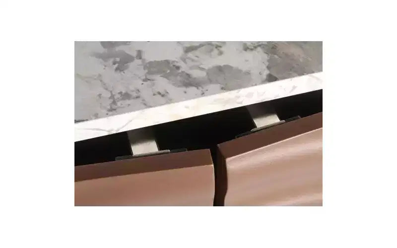 JVNOXK 62-inch 3D Wavy Texture Sideboard Marble-effect Sticker Countertop Modern Luxury Style Multifunctional Dining Room Storage Cabinet
