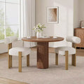 Upholstered Dining Chairs , Modern Plush Boucle Kitchen & Dining Room Chairs with Ergonomic Curved Back Support, for Living Room