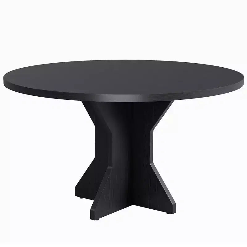 Acekool Round Extendable Dining Table, Solid Wood-Look Expandable Table with Star Base for Kitchen Dining Room