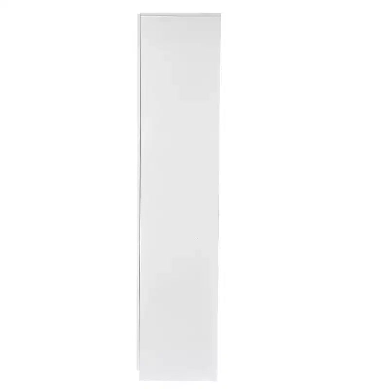 VIYET 71 Freestanding Kitchen Pantry Cabinet - White Particle Board+MDF, 2 Adjustable Shelves, Side Racks