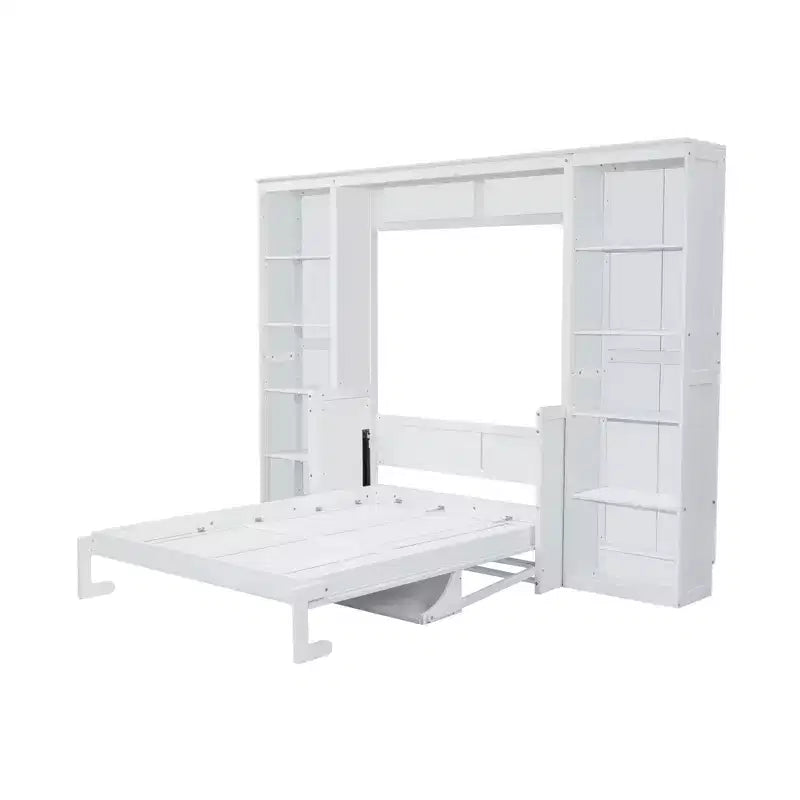 Polibi Murphy Bed with Desk & Storage Racks