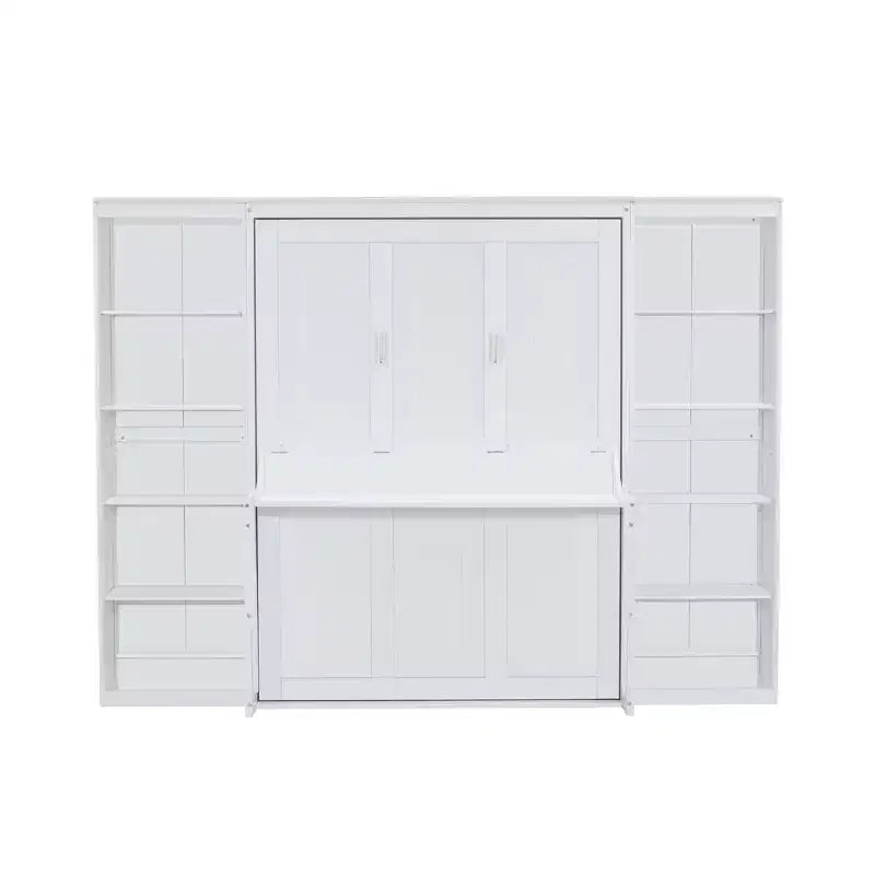 Polibi Murphy Bed with Desk & Storage Racks