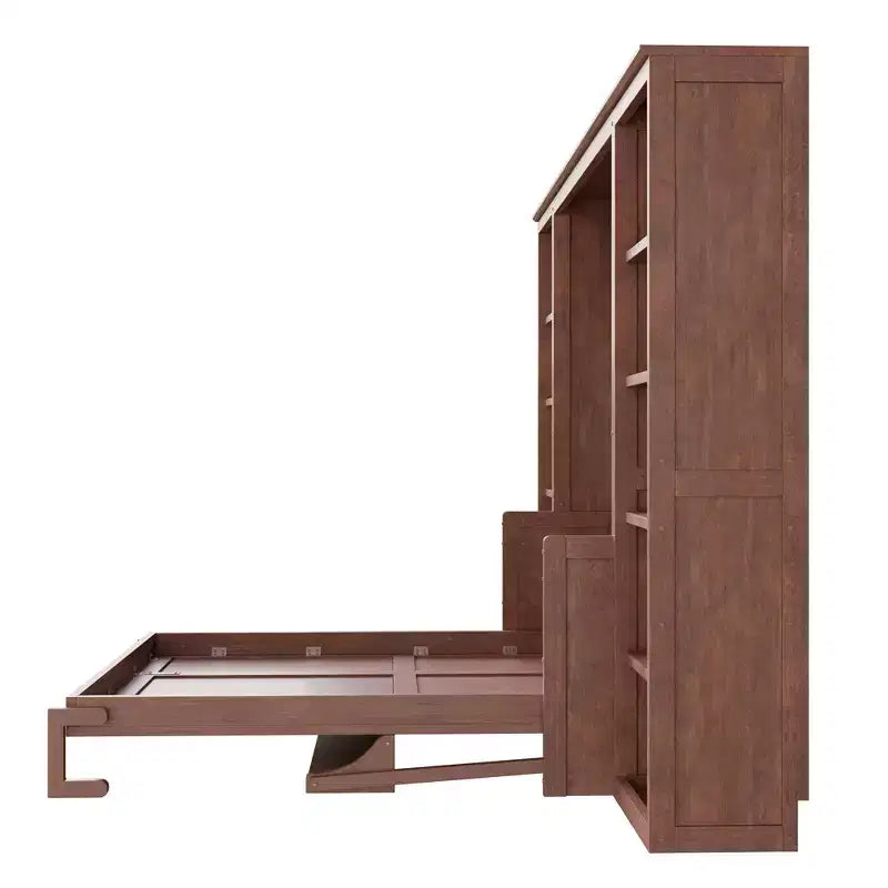 Polibi Murphy Bed with Desk & Storage Racks