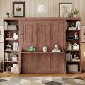 Polibi Murphy Bed with Desk & Storage Racks