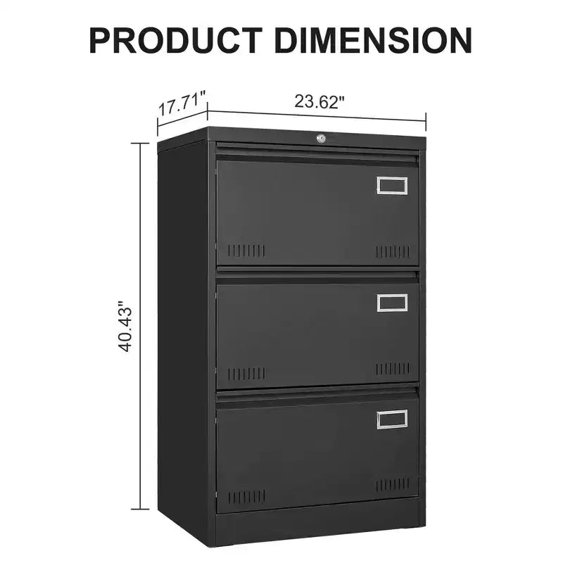MAYEERTY White 2-Drawer Locking Lateral File Cabinet, Metal Storage for Legal/Letter/A4/F4 Files