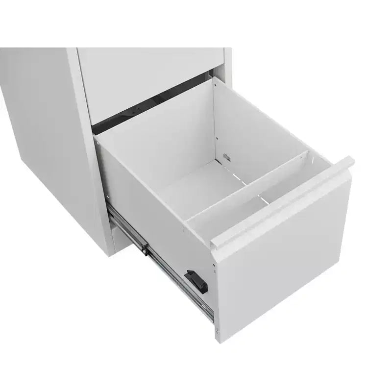 MAYEERTY White 2-Drawer Locking Lateral File Cabinet, Metal Storage for Legal/Letter/A4/F4 Files