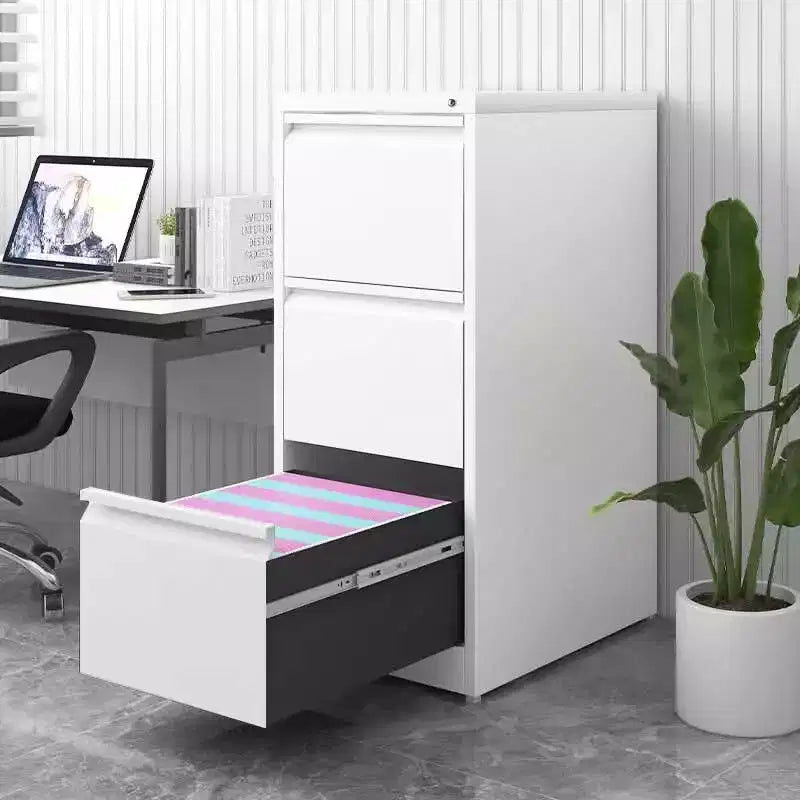 MAYEERTY White 2-Drawer Locking Lateral File Cabinet, Metal Storage for Legal/Letter/A4/F4 Files