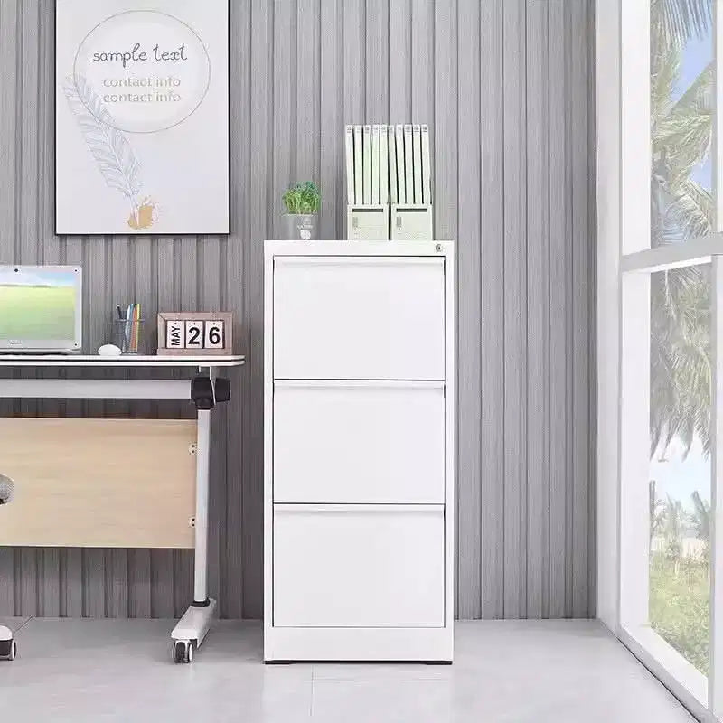 MAYEERTY White 2-Drawer Locking Lateral File Cabinet, Metal Storage for Legal/Letter/A4/F4 Files