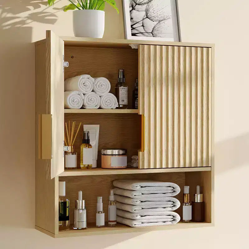 COZONY Versatile Wall Mounted Storage Cabinet Set, 23 Cabinet w/ Adjustable Shelf & Modern Over-Toilet Organizer, Waterproof Bathroom Storage