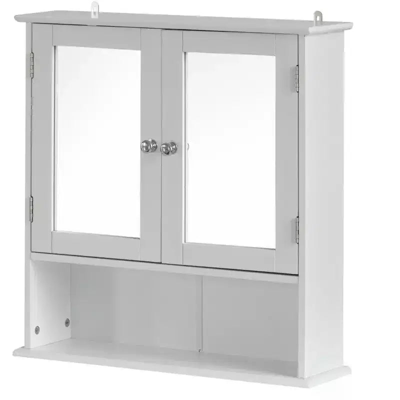Basicwise Mirror Wall Mounted Cabinet For the Bathroom and Vanity with Adjustable Shelves