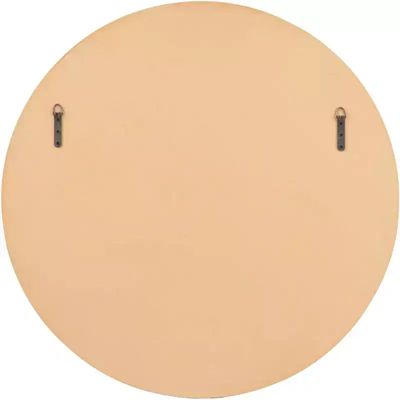 Noble Park Round Vanity Accent Wall Mirror Modern Beveled Octagonal Brushed Gold Frame 32 Wide for Bathroom Bedroom Living Room